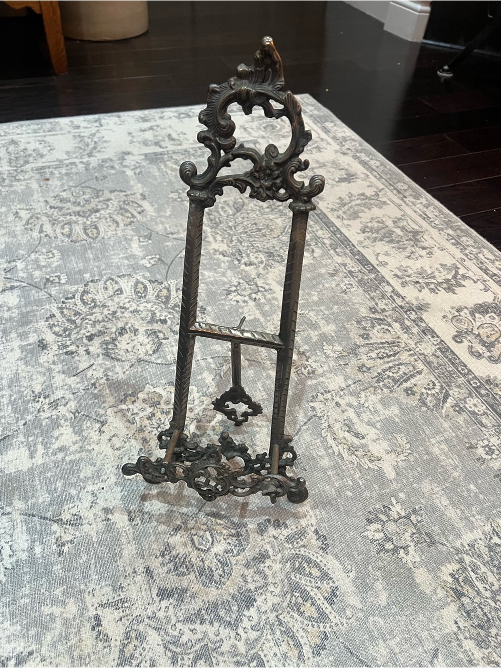 Ornate Decorative Metal Easel - Antique Style